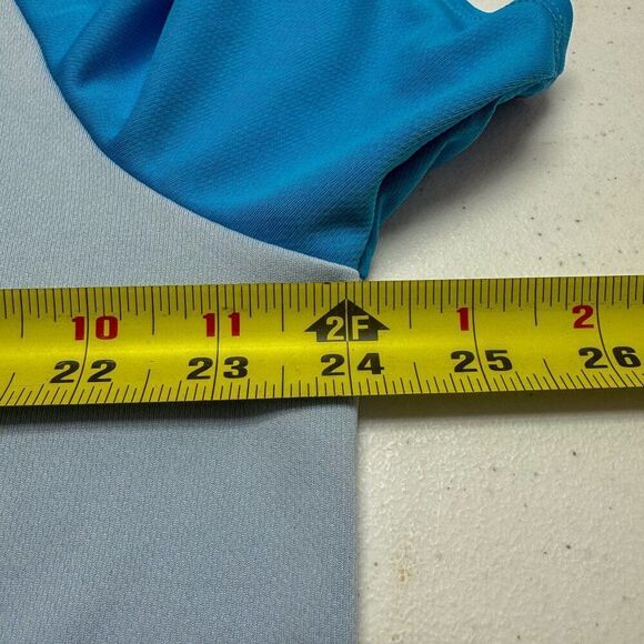 Adidas Golf Polo Shirt Mens XL Blue Gray Areoready Golfer Office Casual Athletic - Picture 12 of 14